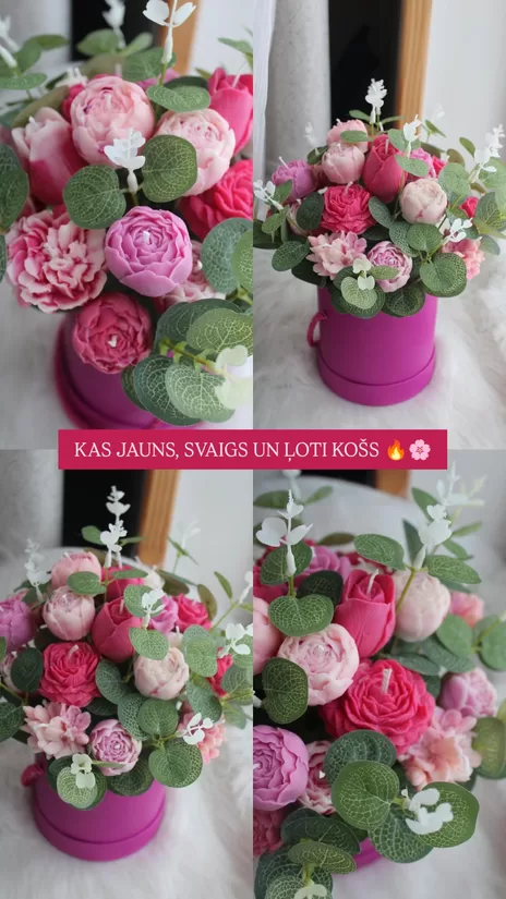 Fuksijas toņu lielais pušķis 